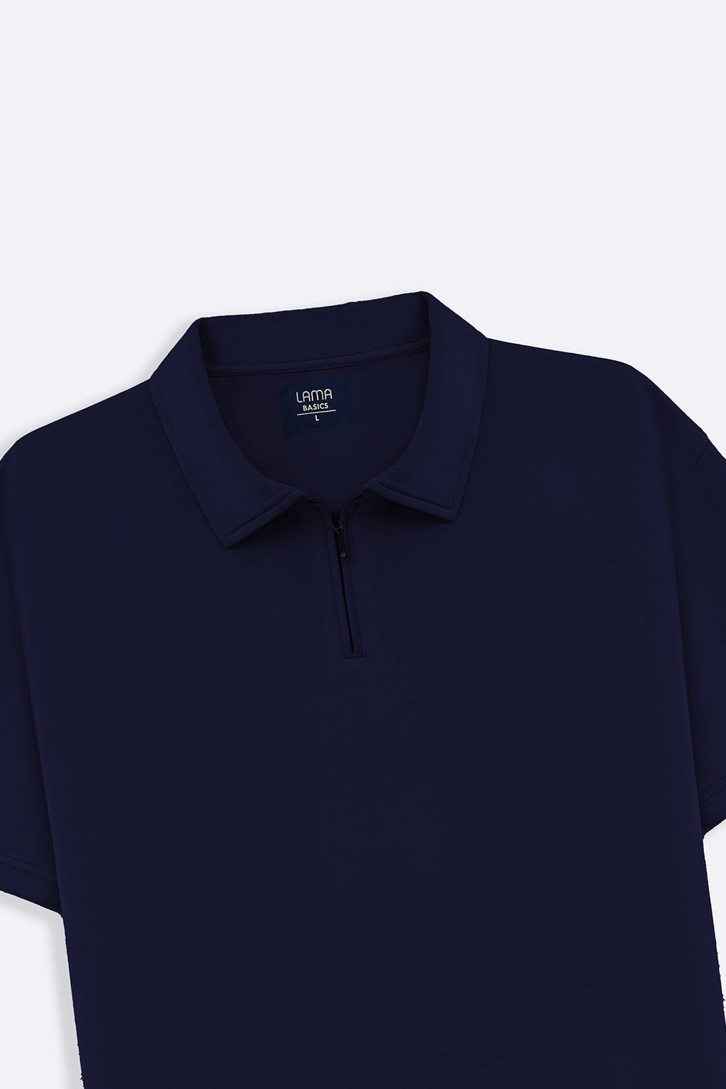 NAVY ZIPPER POLO