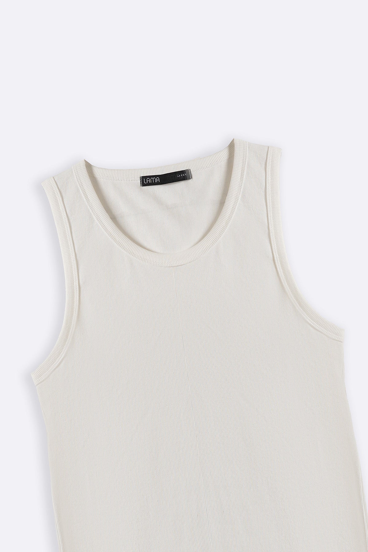 IVORY RIBBED TANK TOP