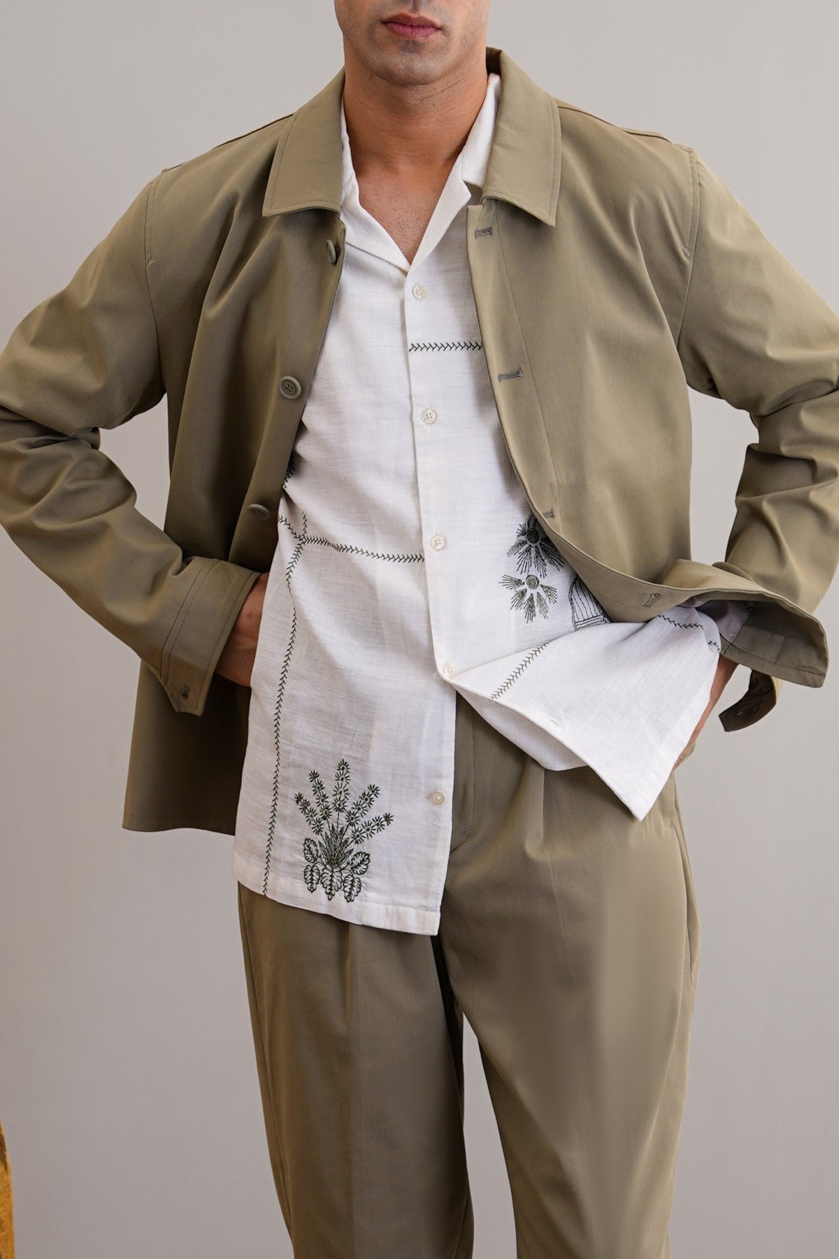 KHAKI LIGHT COTTON JACKET