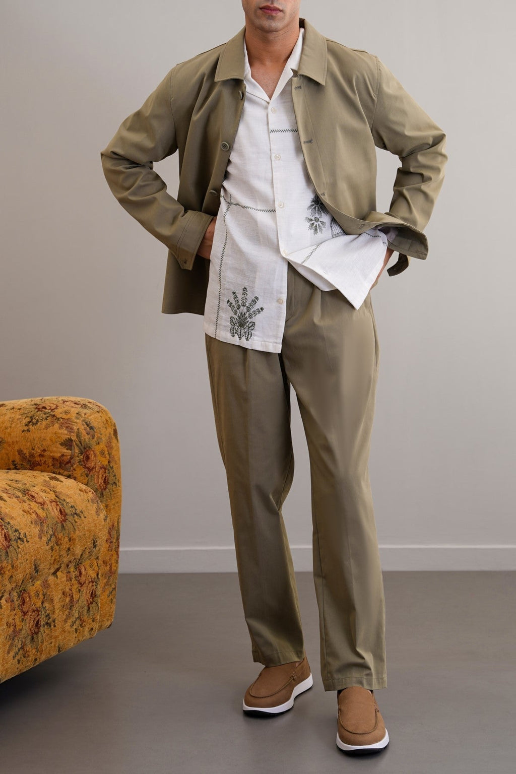 KHAKI LIGHT COTTON JACKET