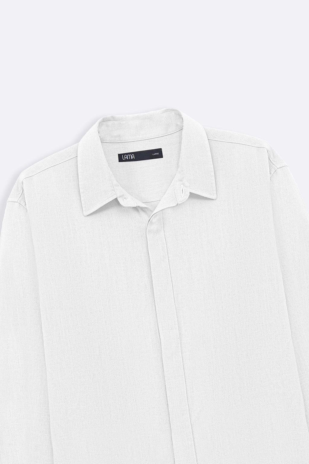 WHITE SHIRT WITH HIDDEN PLACKET