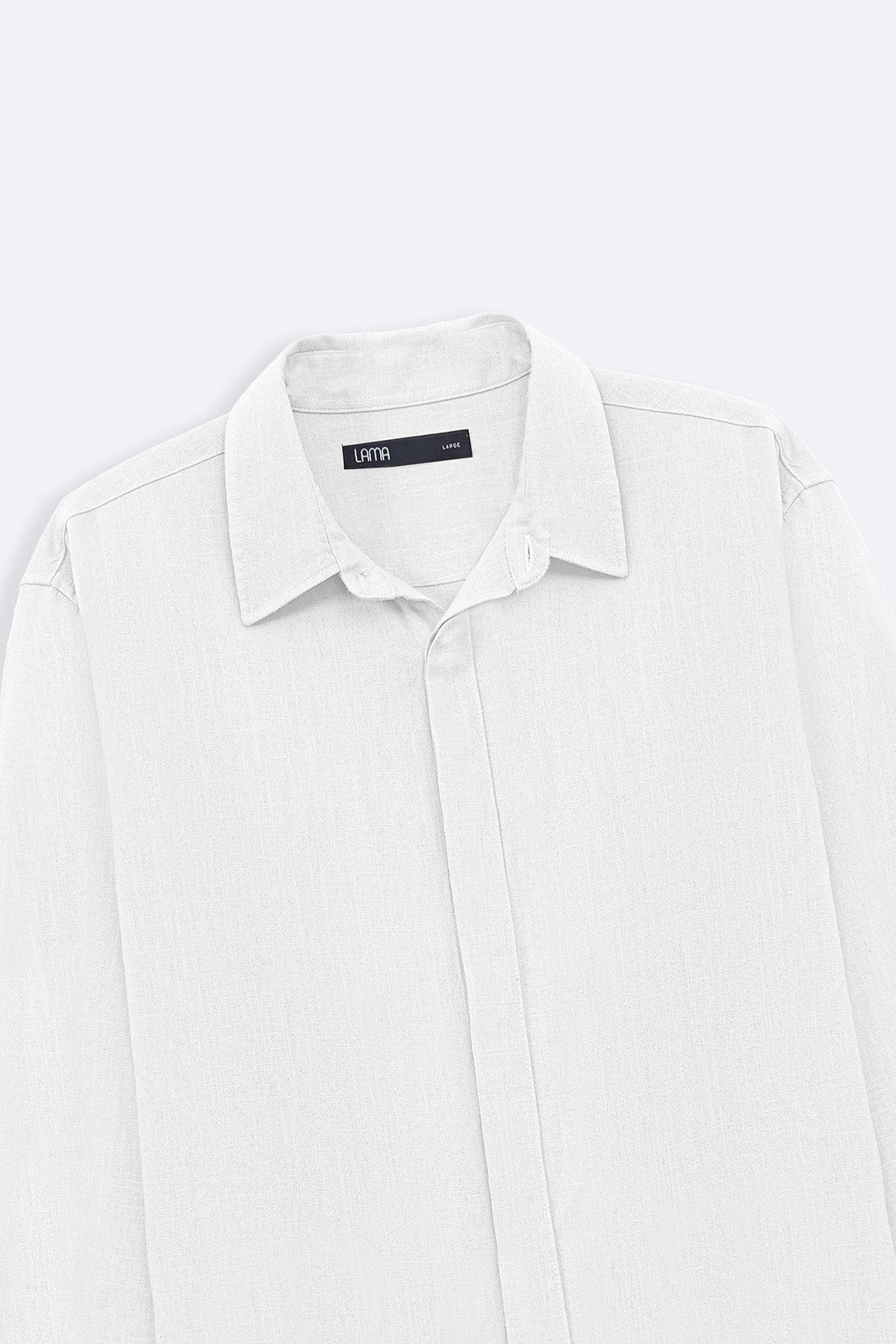 WHITE SHIRT WITH HIDDEN PLACKET