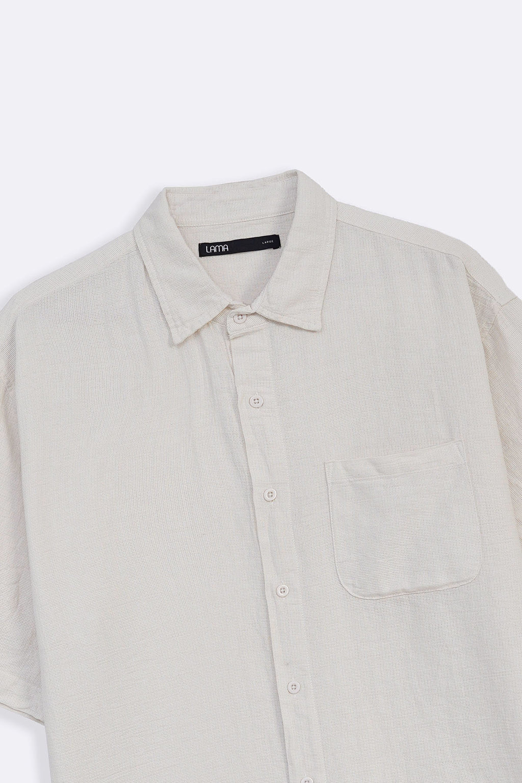 ECRU RELAXED DOBBY SHIRT