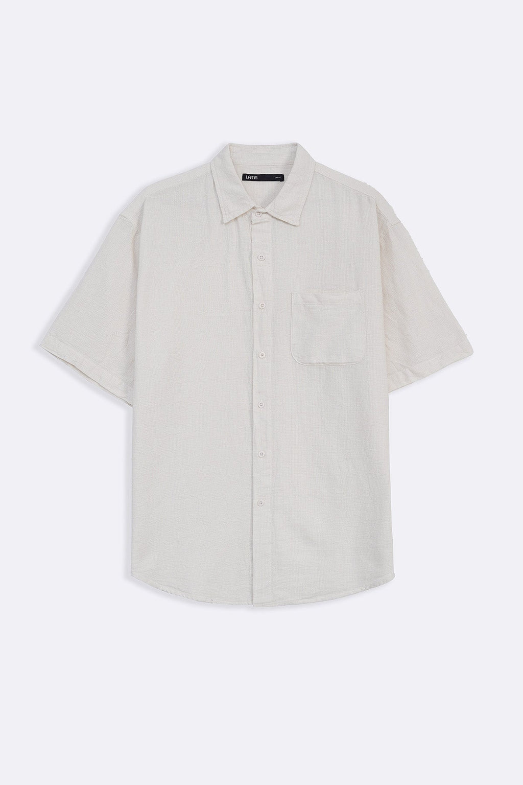 ECRU RELAXED DOBBY SHIRT