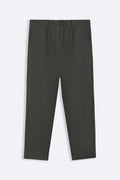 OLIVE PLEATED CHINOS