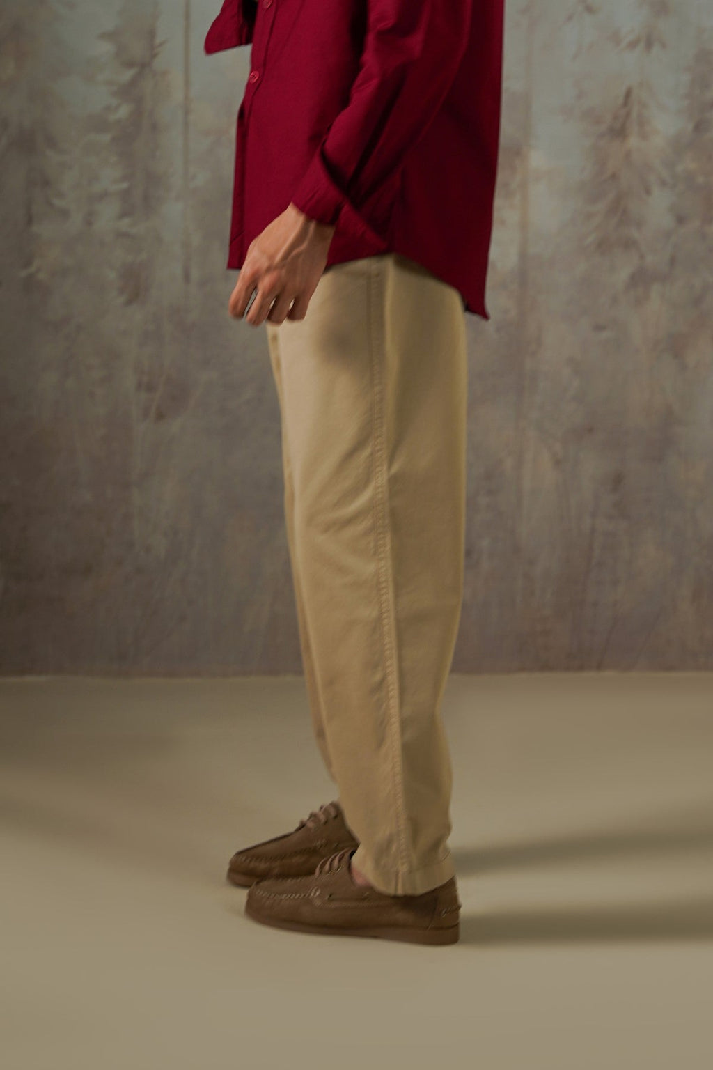 BEIGE RELAXED COTTON PANTS