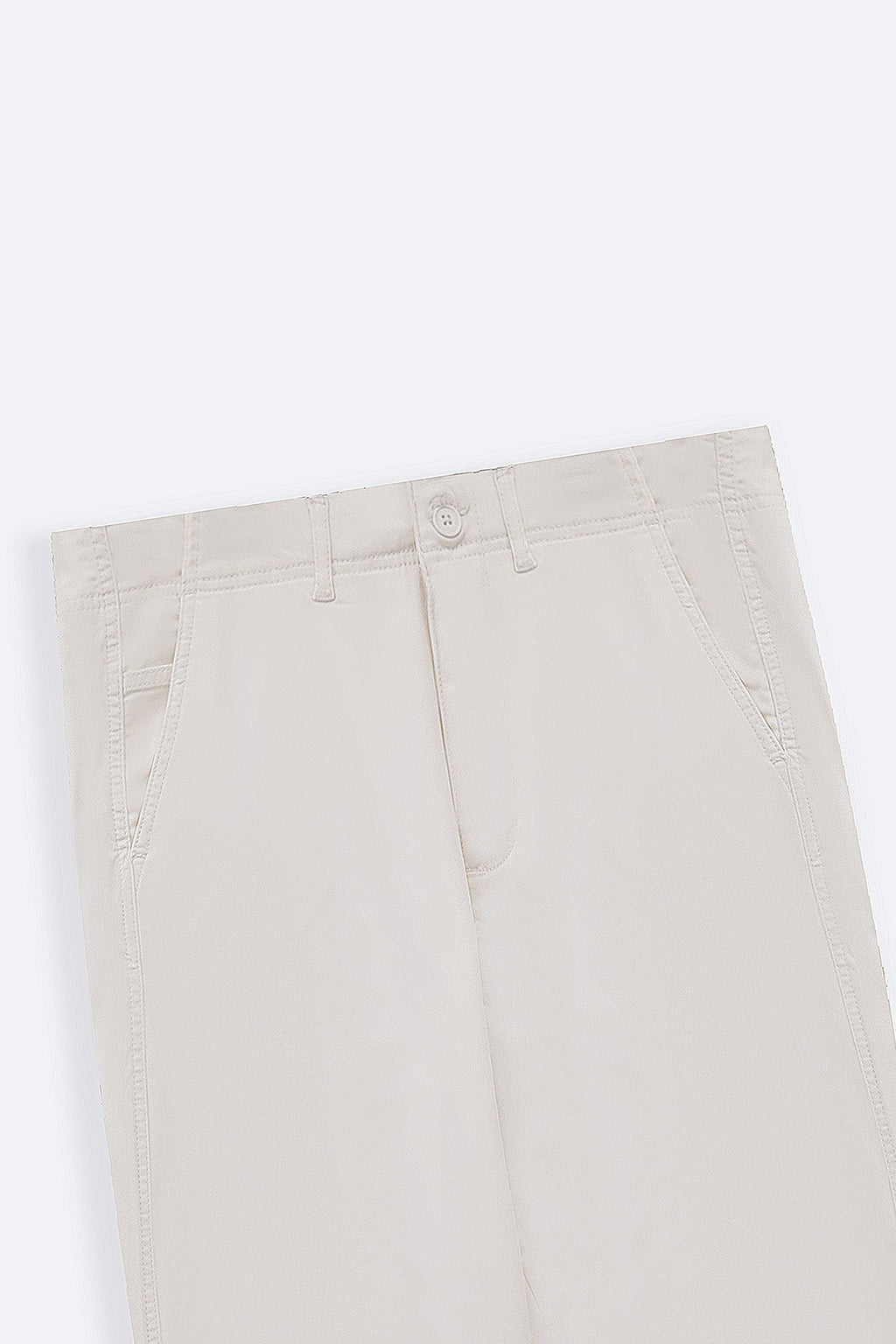 WHITE RELAXED COTTON PANTS