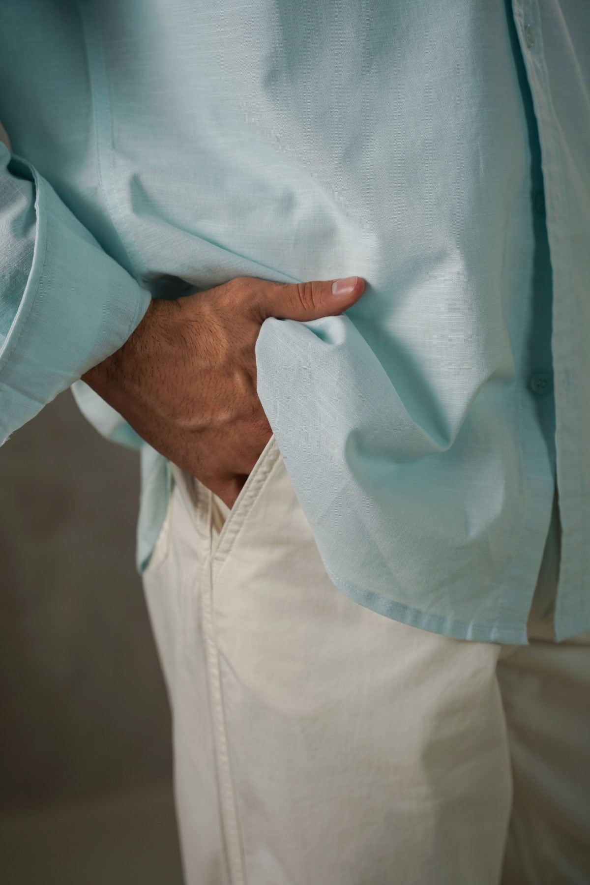 WHITE RELAXED COTTON PANTS