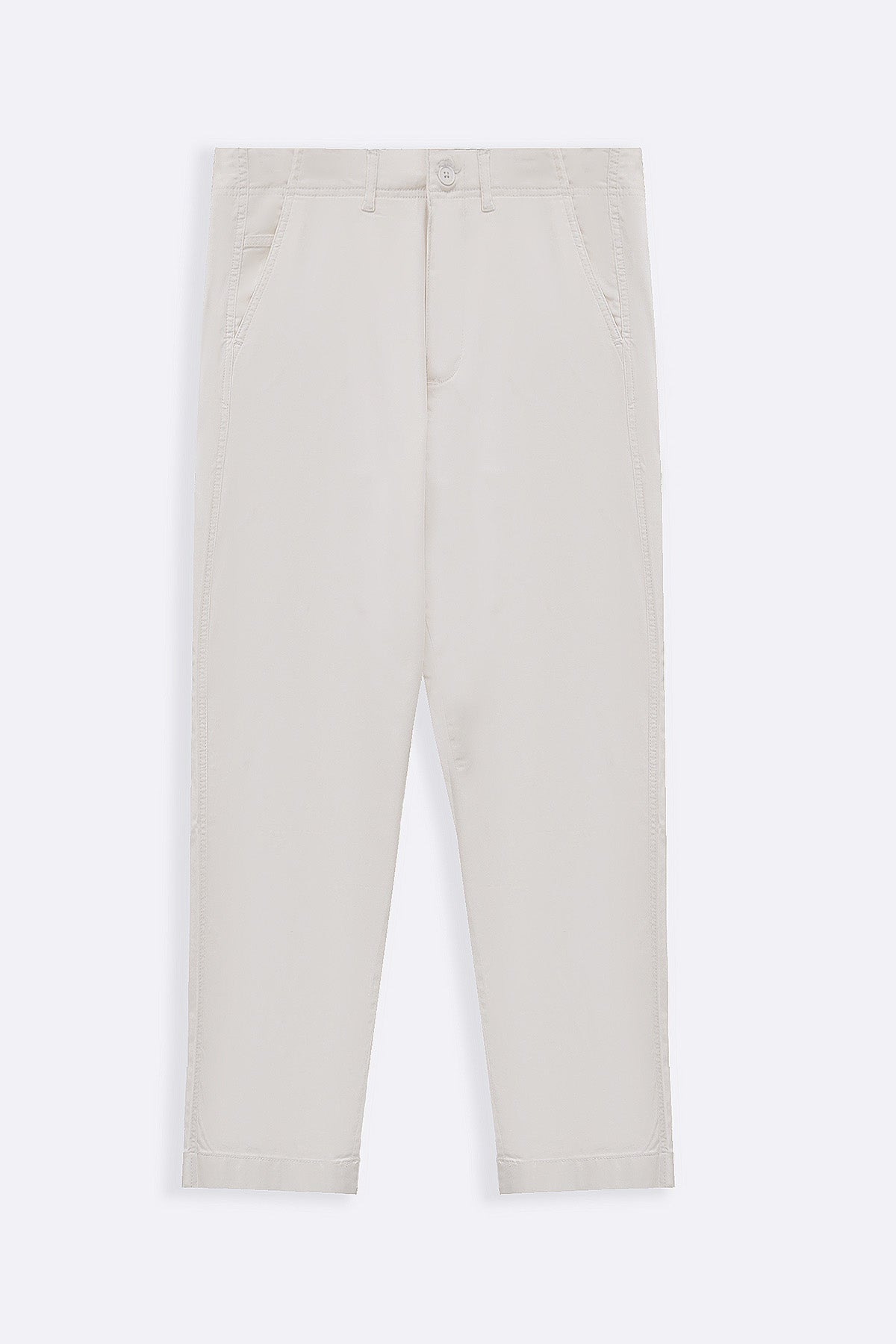 WHITE RELAXED COTTON PANTS