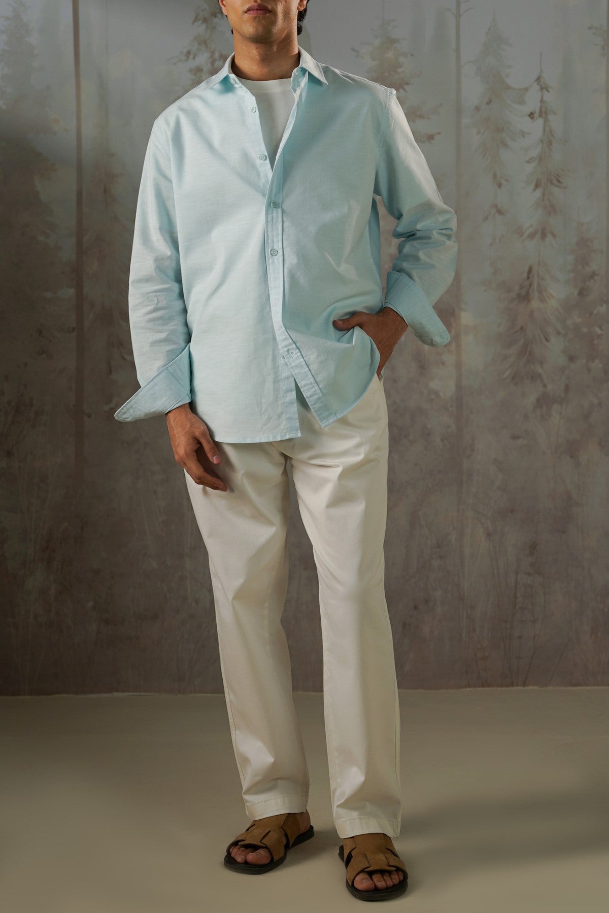 WHITE RELAXED COTTON PANTS