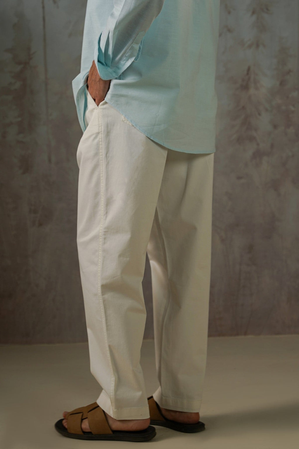 WHITE RELAXED COTTON PANTS