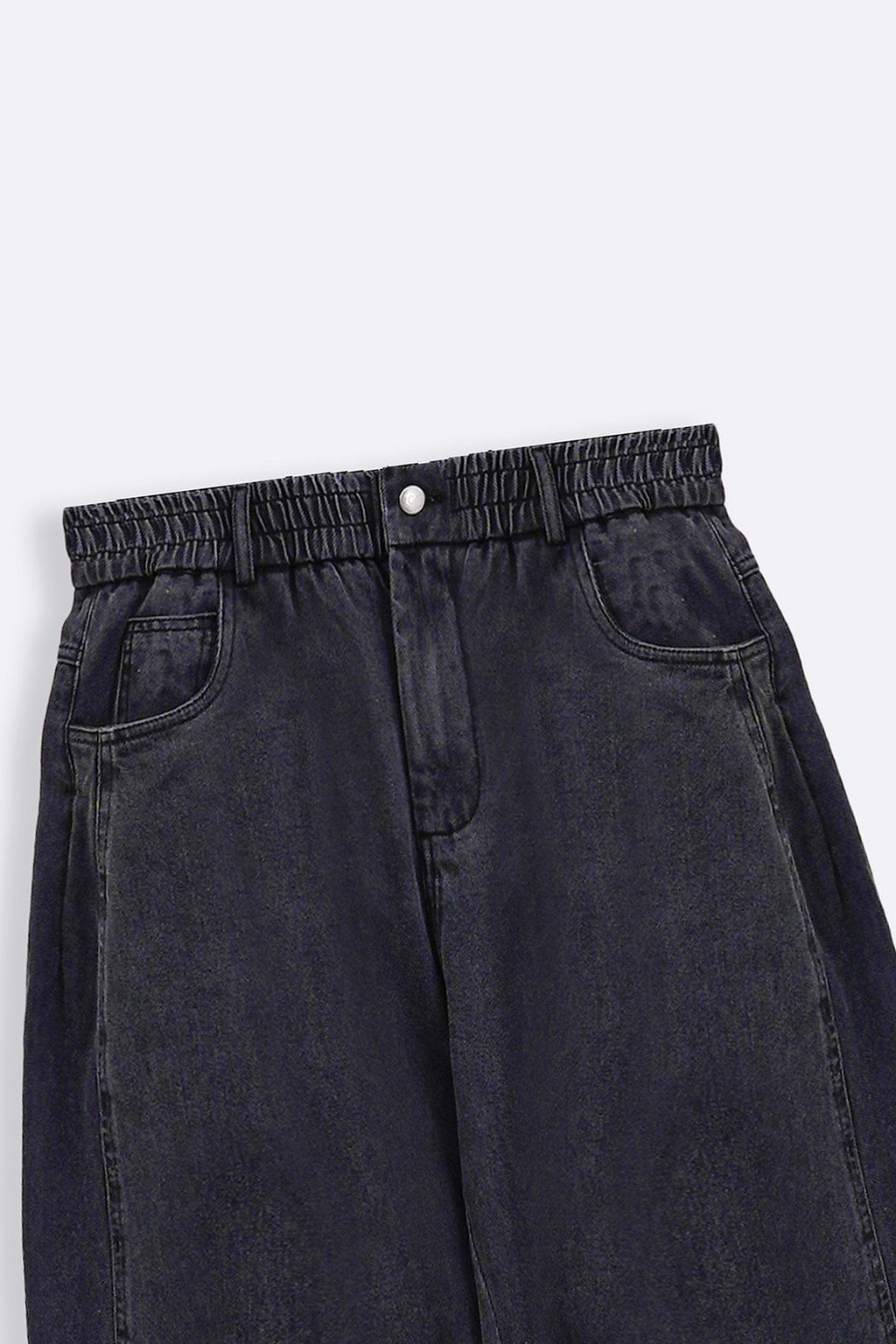 BLACK BARREL JEANS