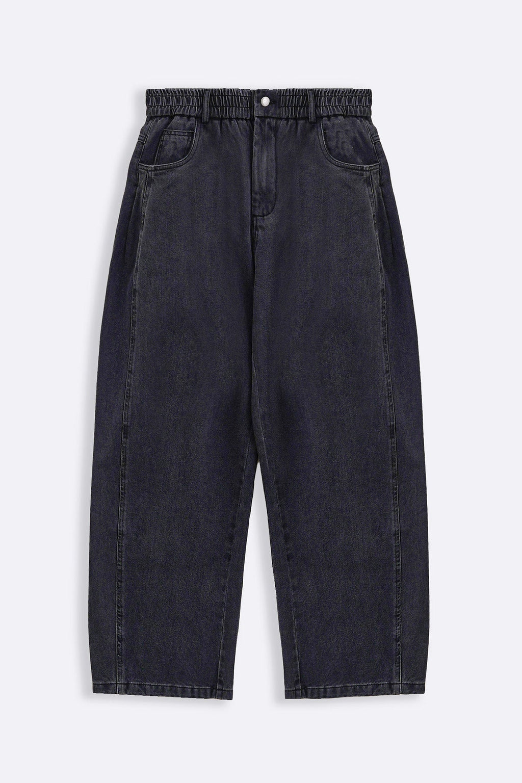 BLACK BARREL JEANS