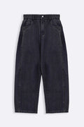 BLACK BARREL JEANS