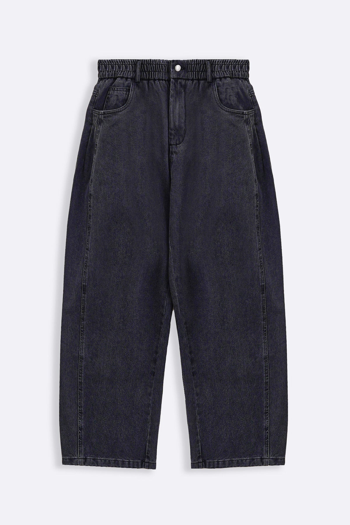 BLACK BARREL JEANS