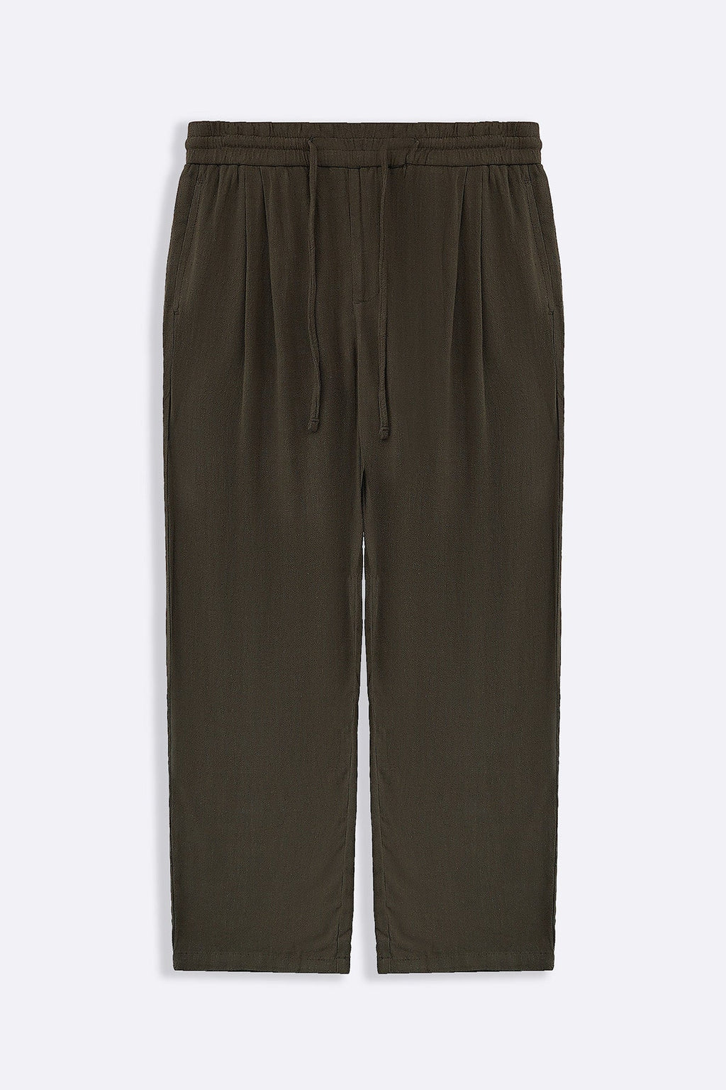 MOUSE GREY LINEN BLEND BAGGY PANTS