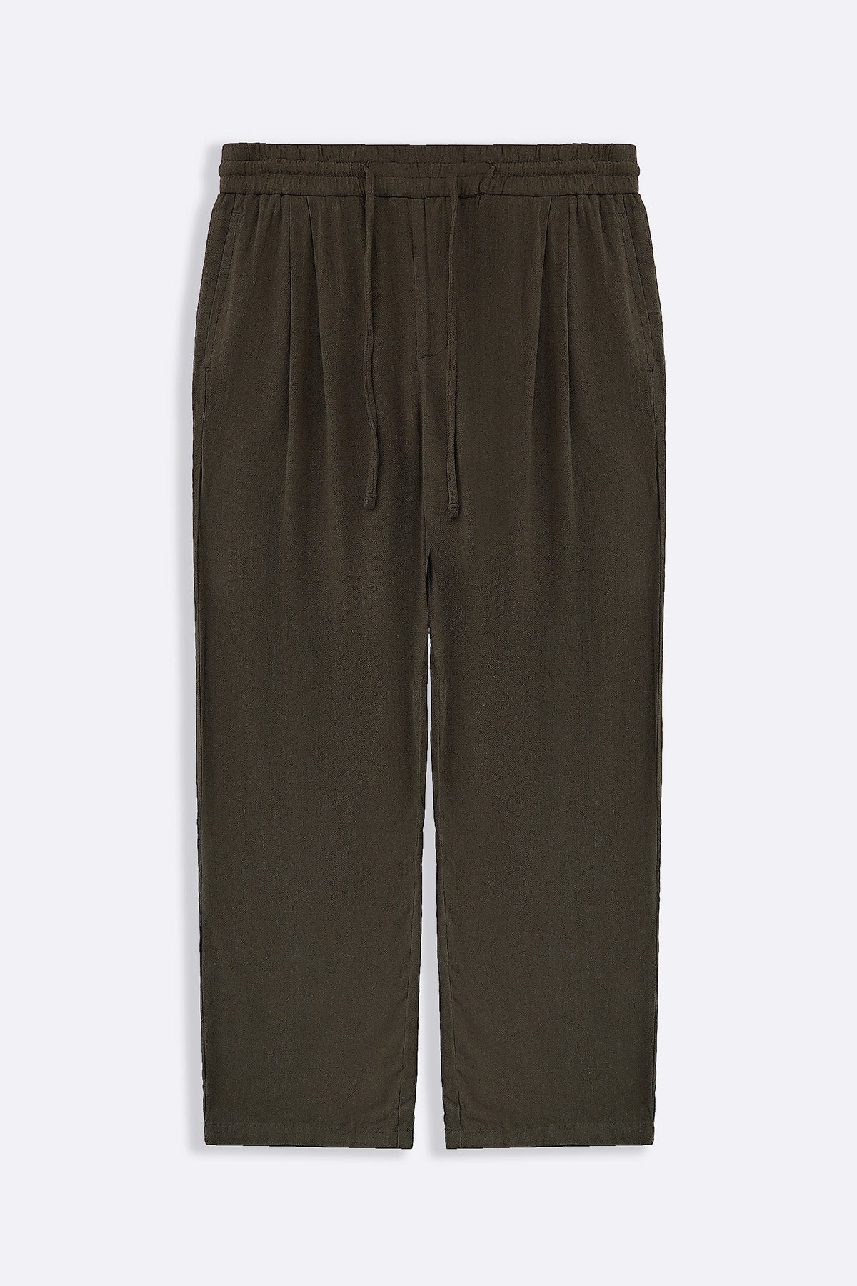 MOUSE GREY LINEN BLEND BAGGY PANTS