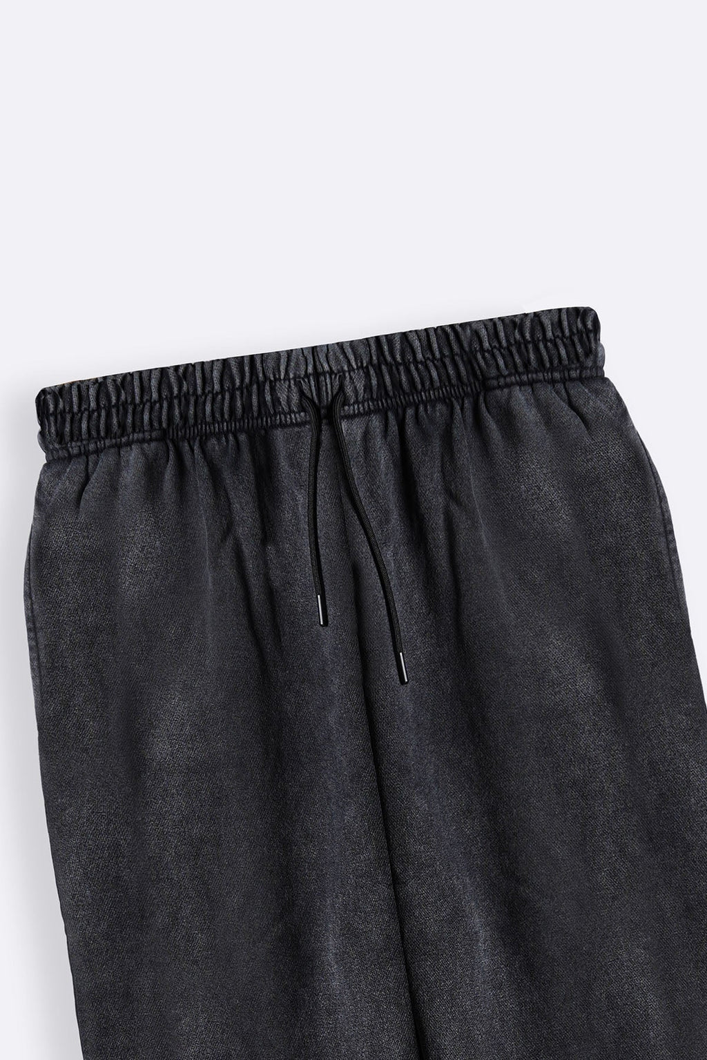 BLACK MINIMAL STRAIGHT-LEG PANTS