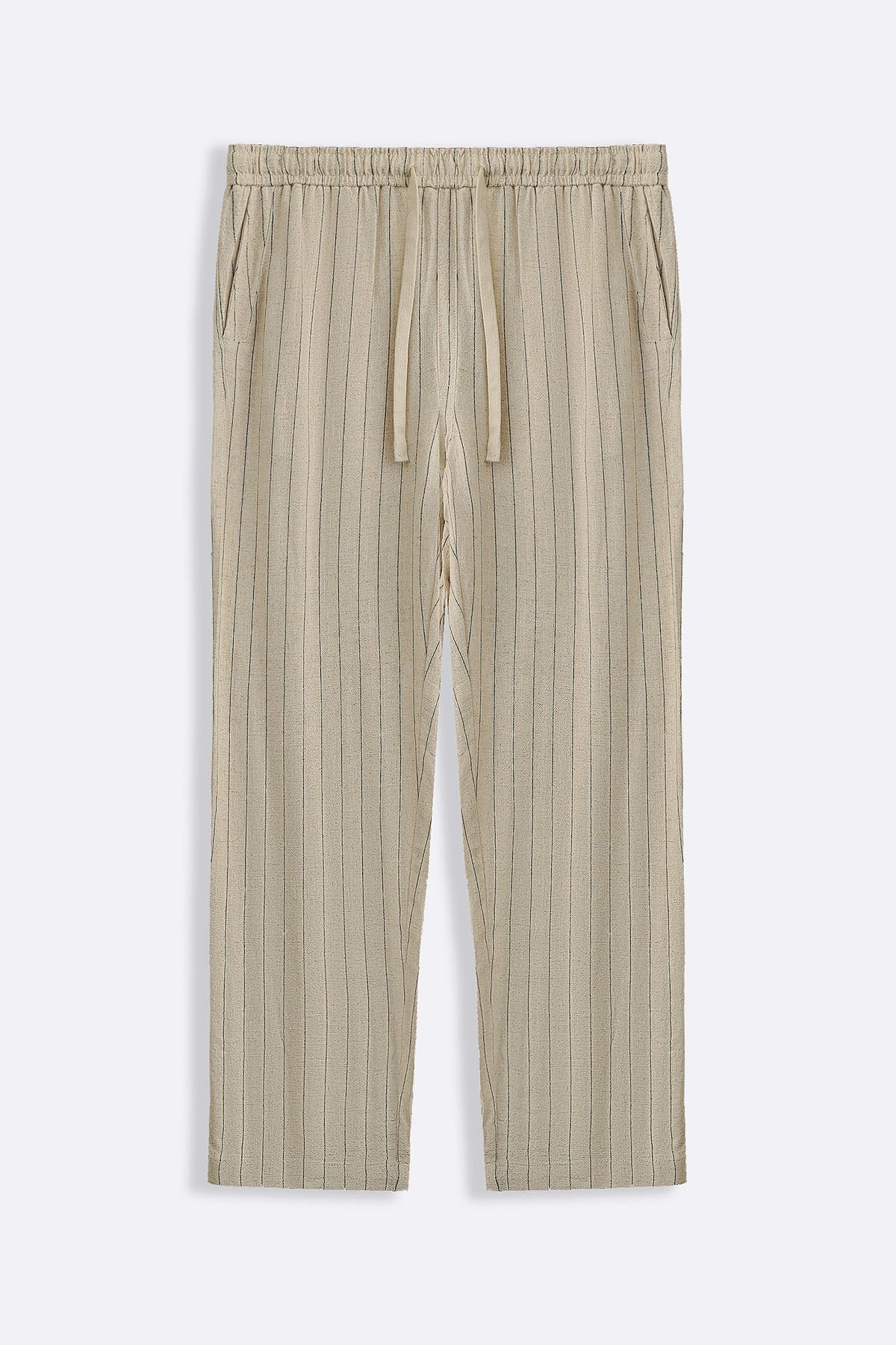 BEIGE PIN STRIPED TROUSERS