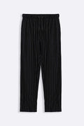 BLACK PIN STRIPED TROUSERS
