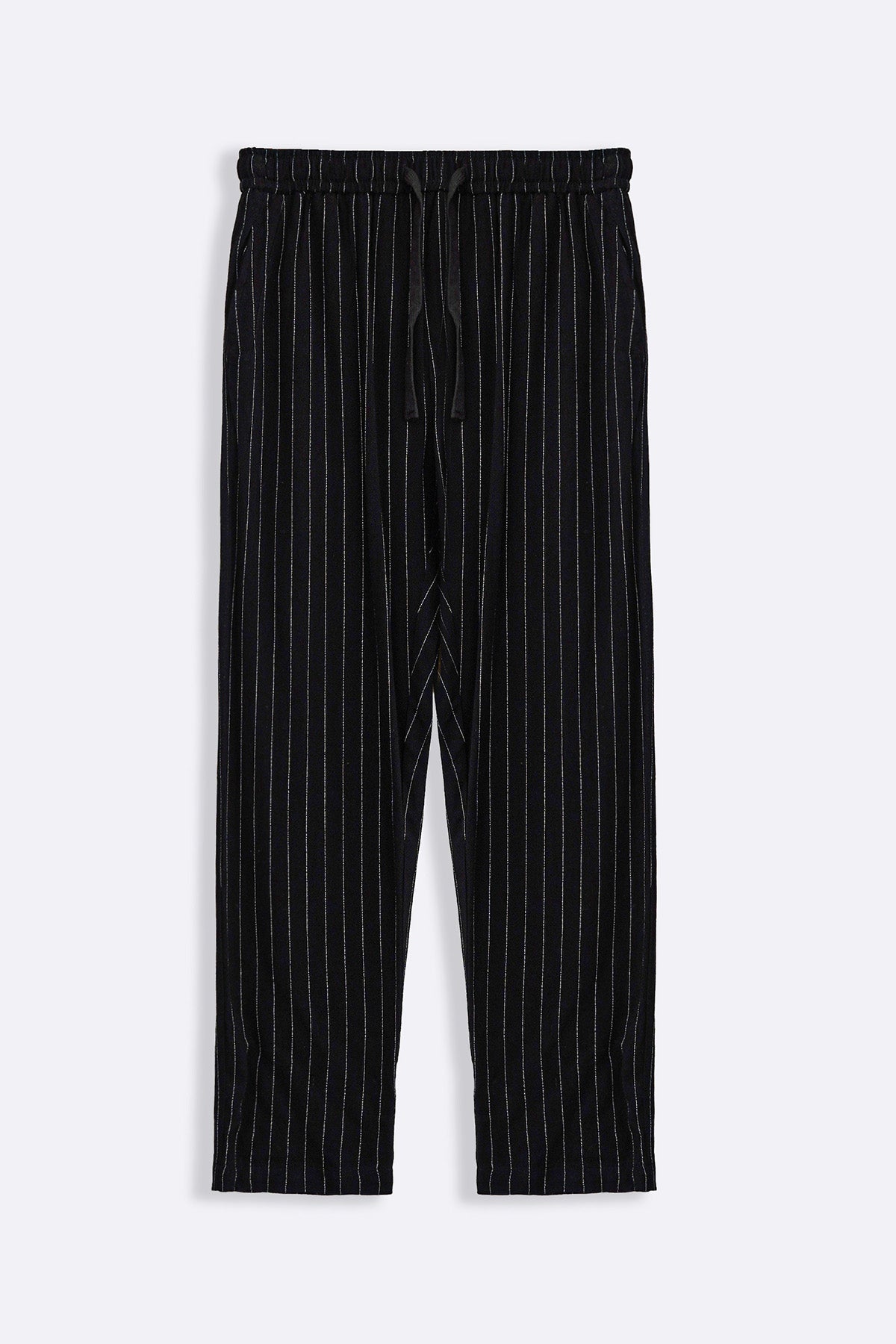 BLACK PIN STRIPED TROUSERS