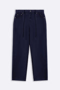 NAVY PULL-ON TWILL JEANS
