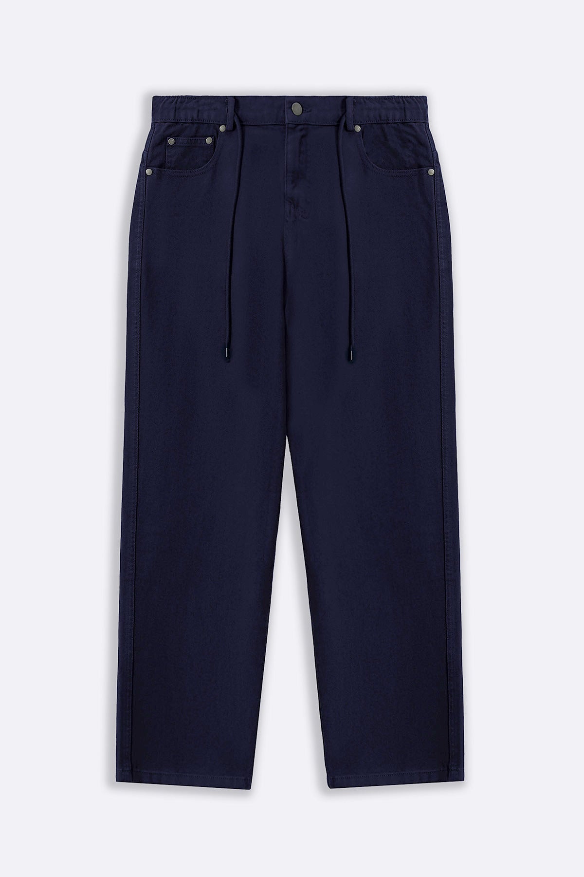 NAVY PULL-ON TWILL JEANS