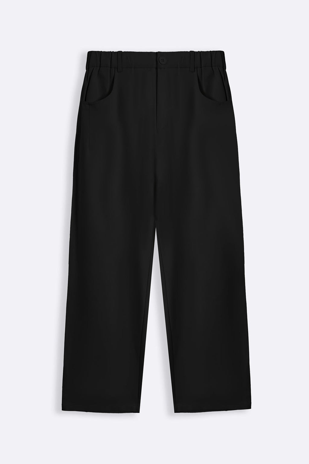 BLACK TWILL BAGGY PANTS