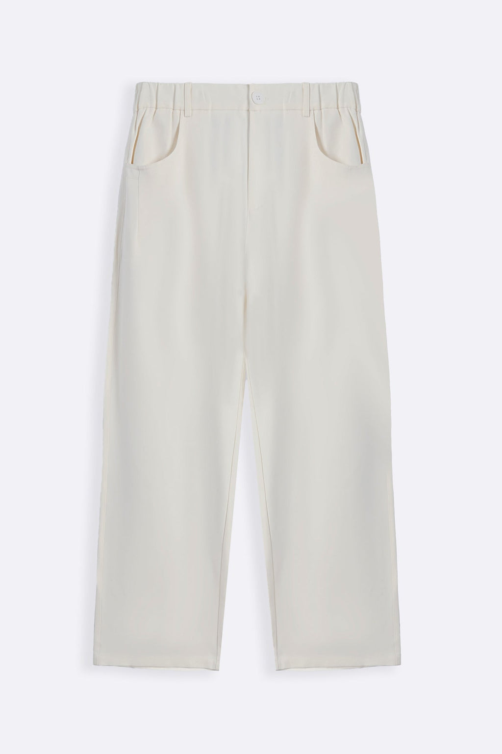 ECRU TWILL BAGGY PANTS