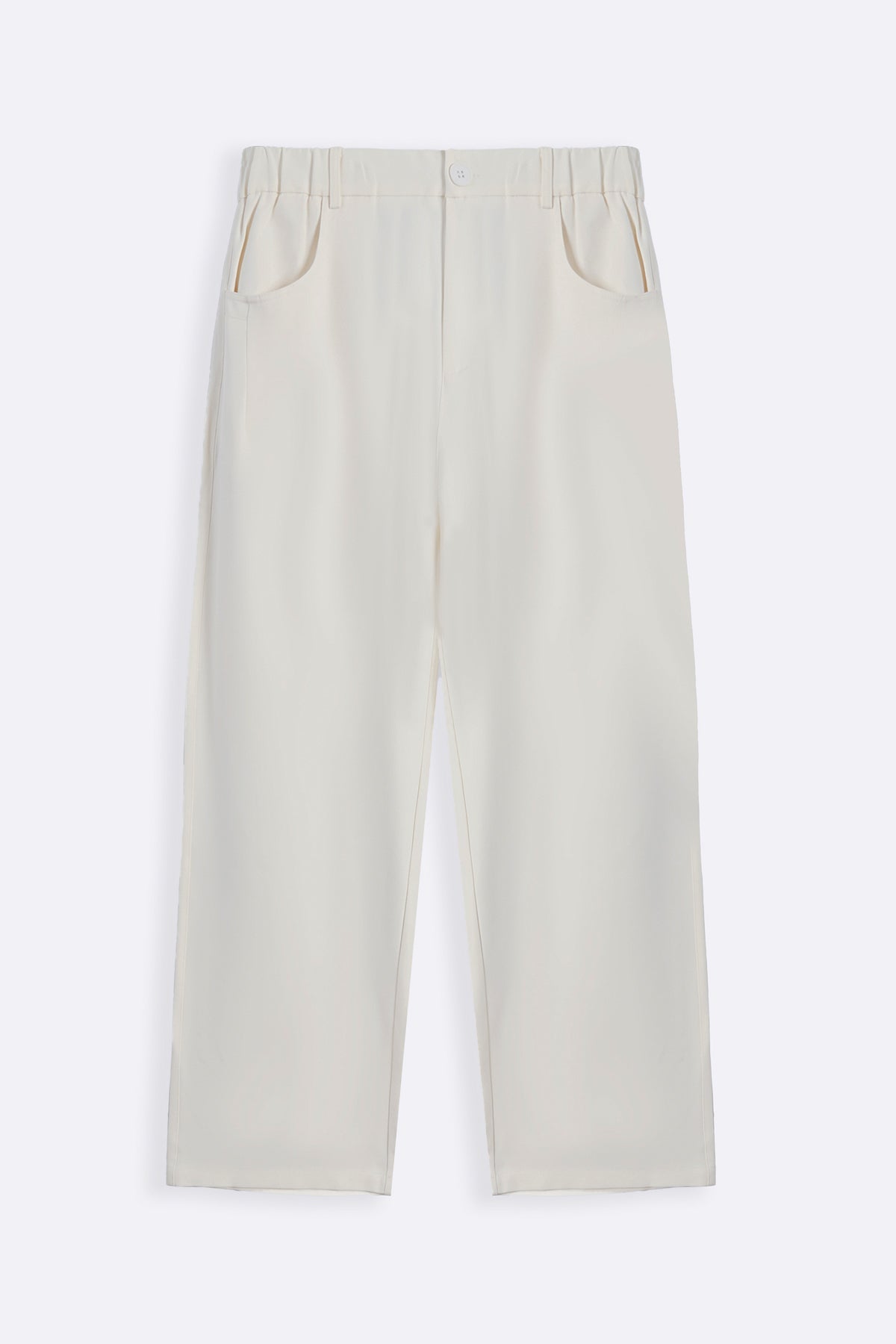 ECRU TWILL BAGGY PANTS