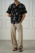 KHAKI TWILL BAGGY PANTS