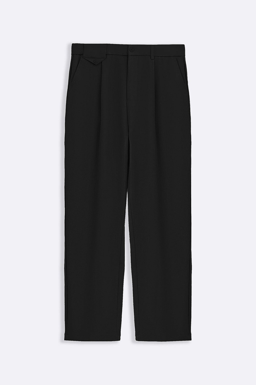 BLACK COIN POCKET DETAIL PANTS