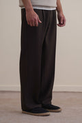 BROWN COIN POCKET DETAIL PANTS