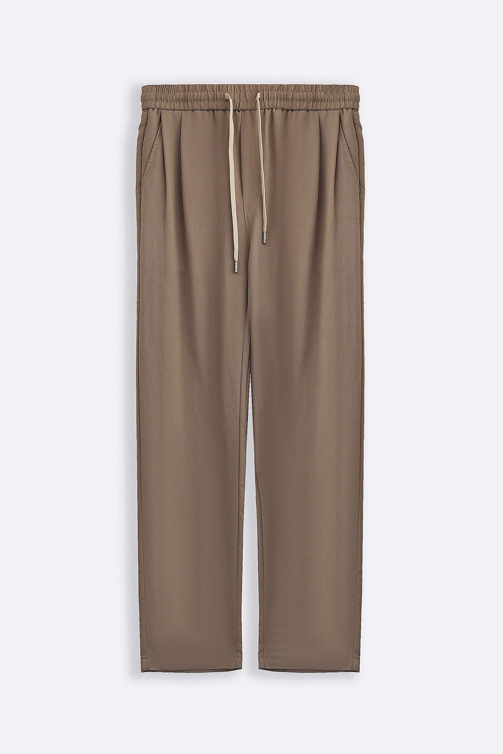 BEIGE TWILL FLOWY PANTS