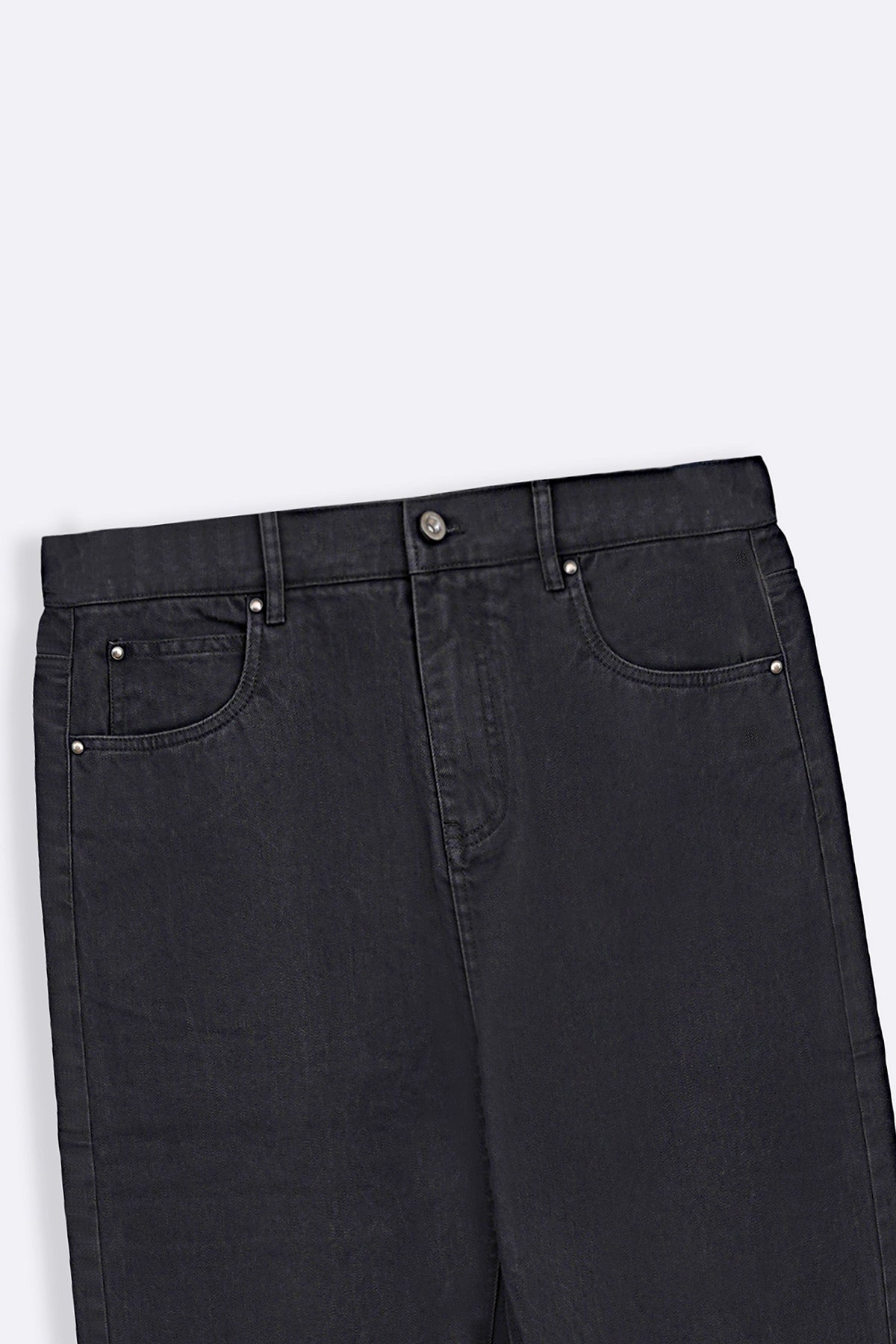 GREY TWILL BARREL JEANS