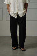 BLACK TENCEL COTTON PANTS