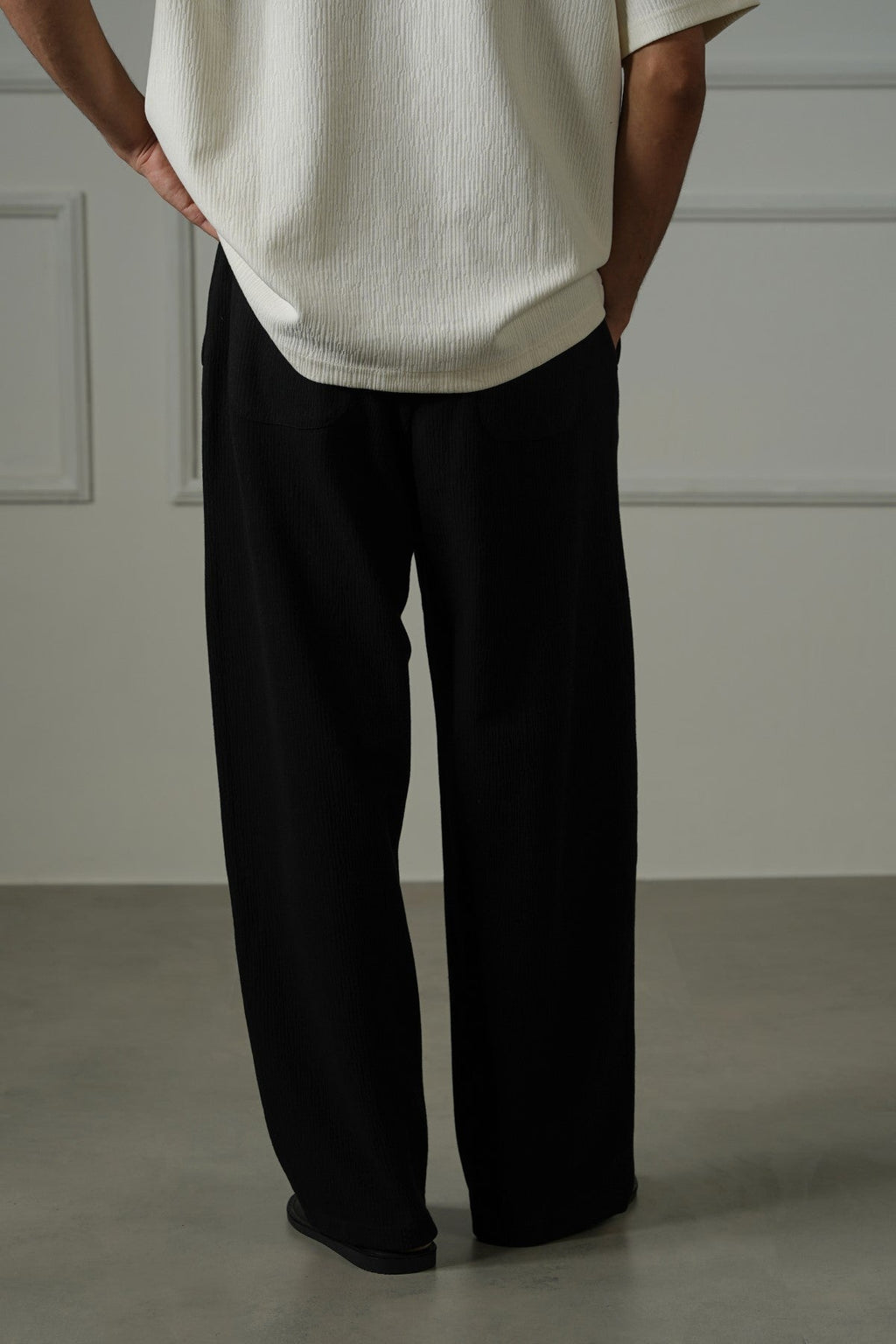 BLACK TENCEL COTTON PANTS