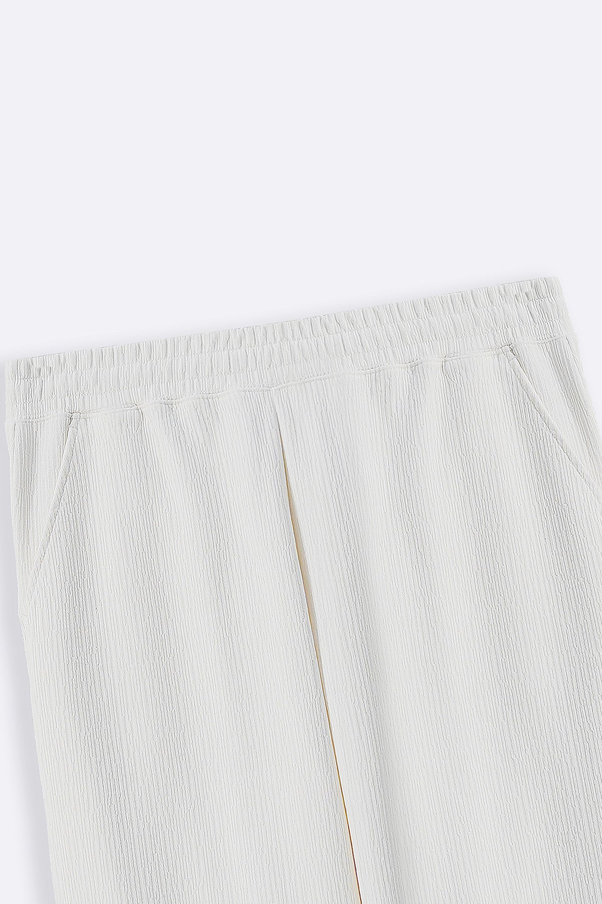 CREAM TENCEL COTTON PANTS