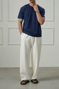 CREAM TENCEL COTTON PANTS