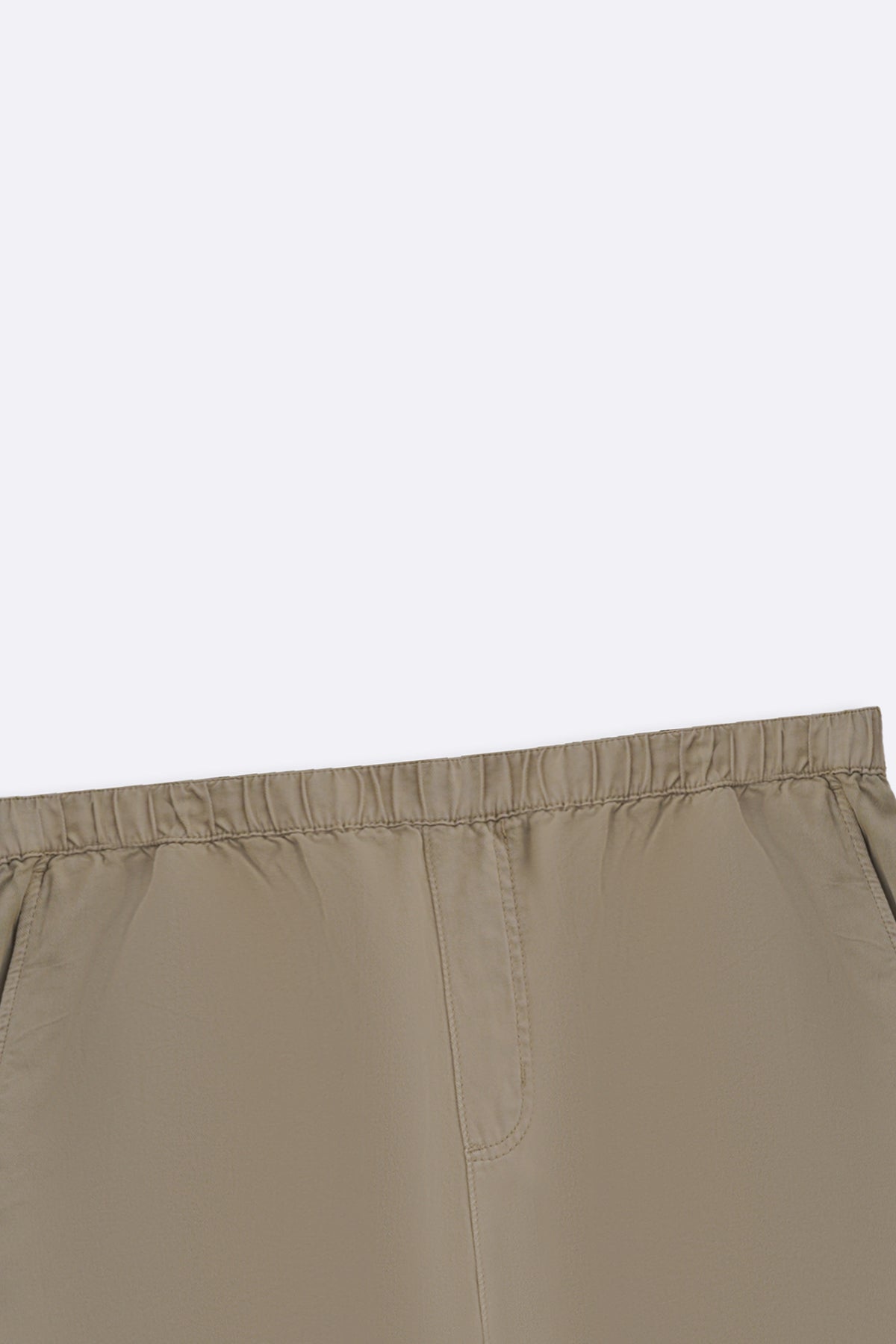 KHAKI TWILL COTTON SHORTS