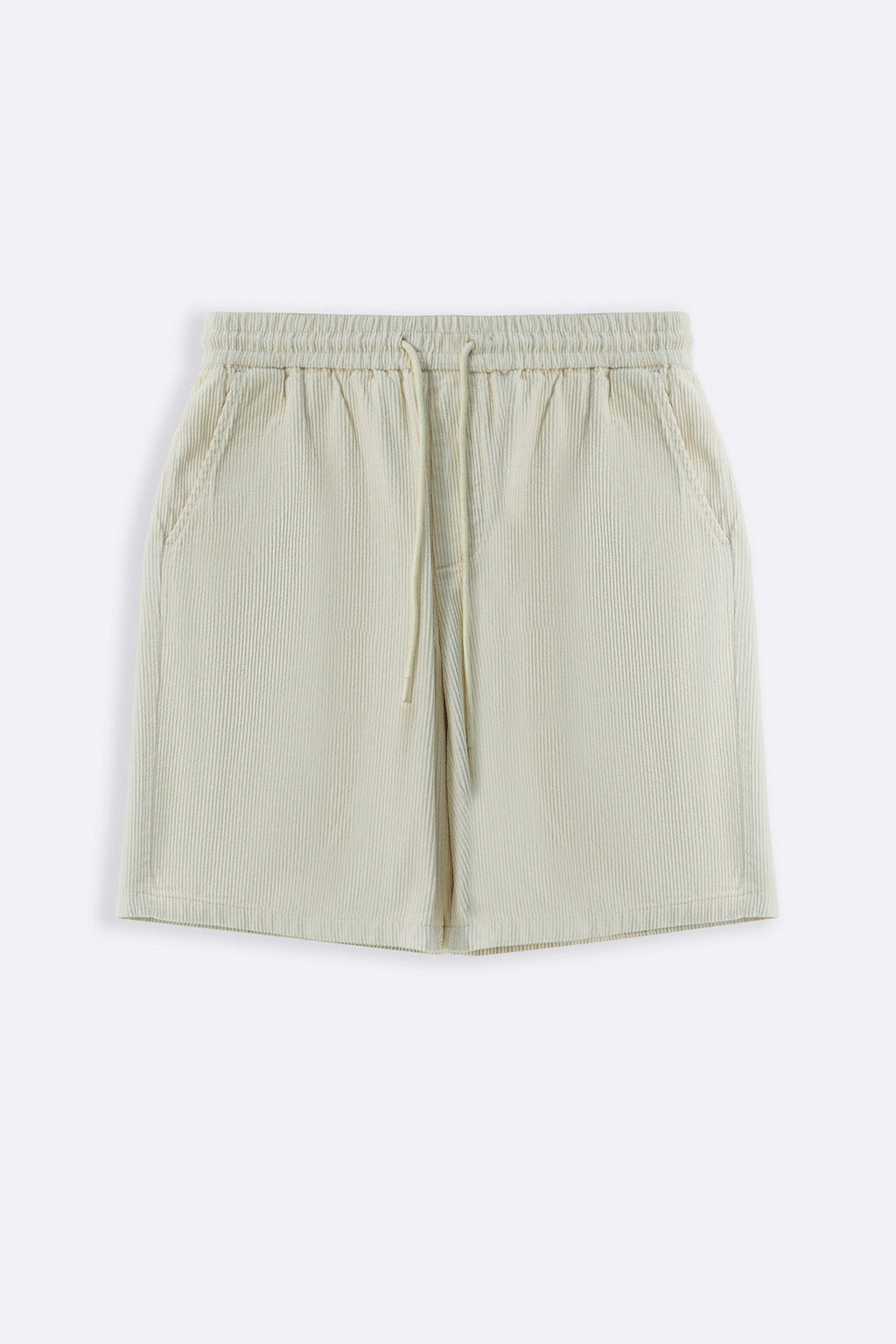 CREAM CORDUROY COTTON SHORTS