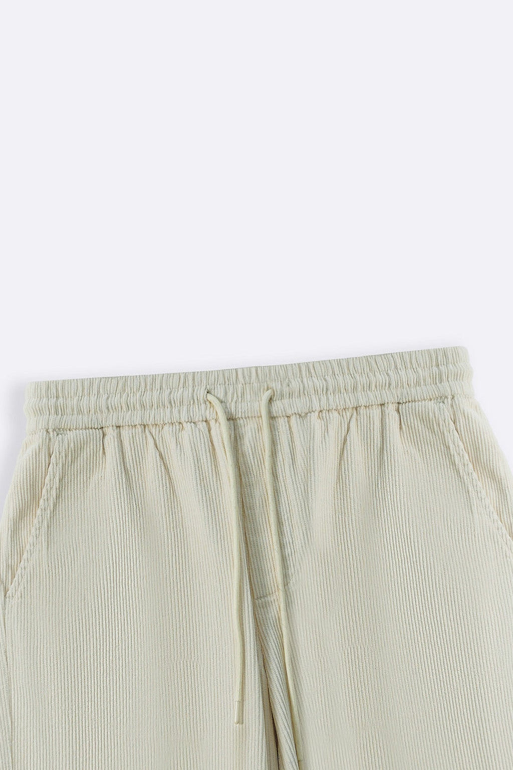 CREAM CORDUROY COTTON SHORTS