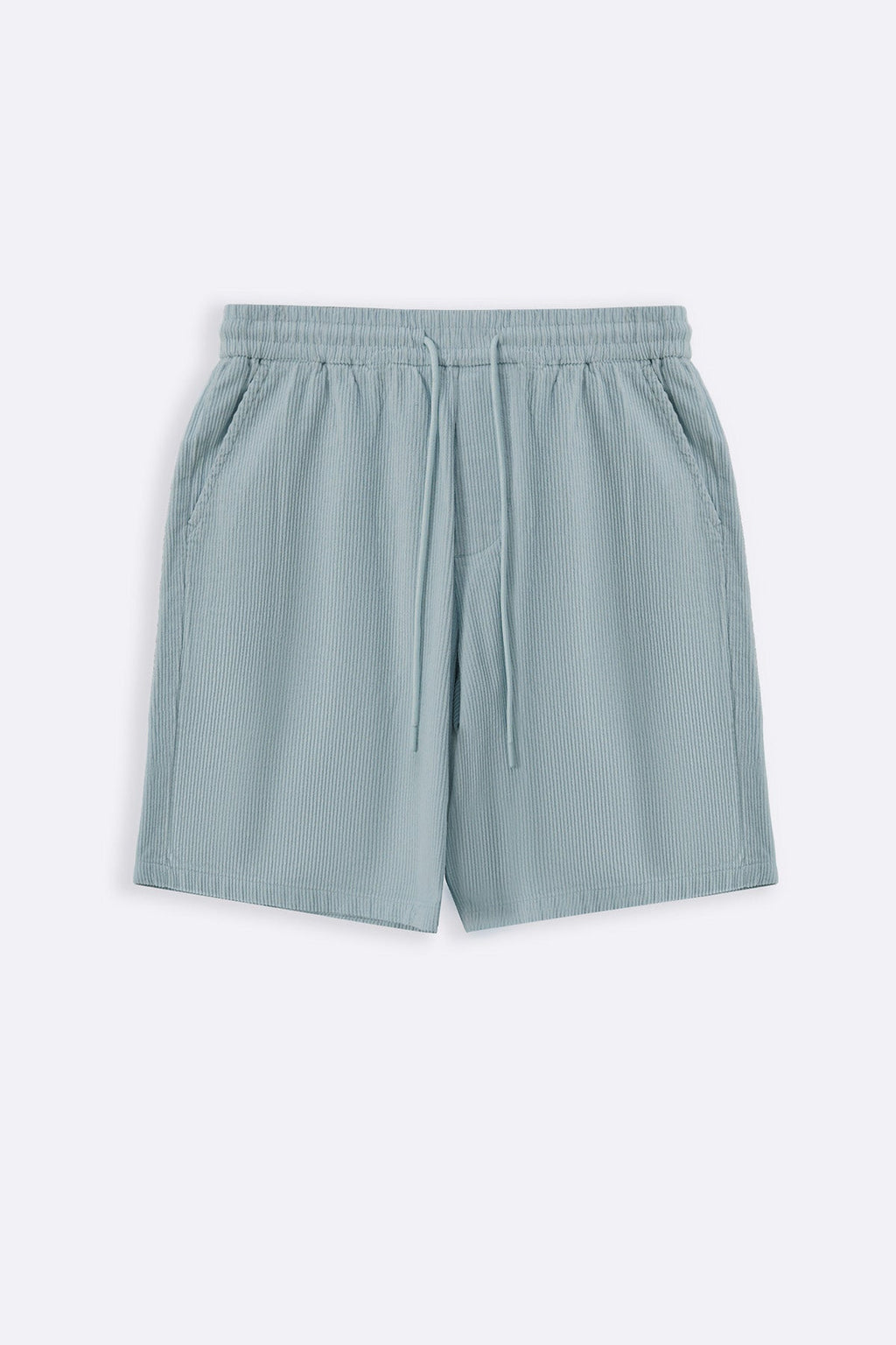 SKY BLUE CORDUROY COTTON SHORTS