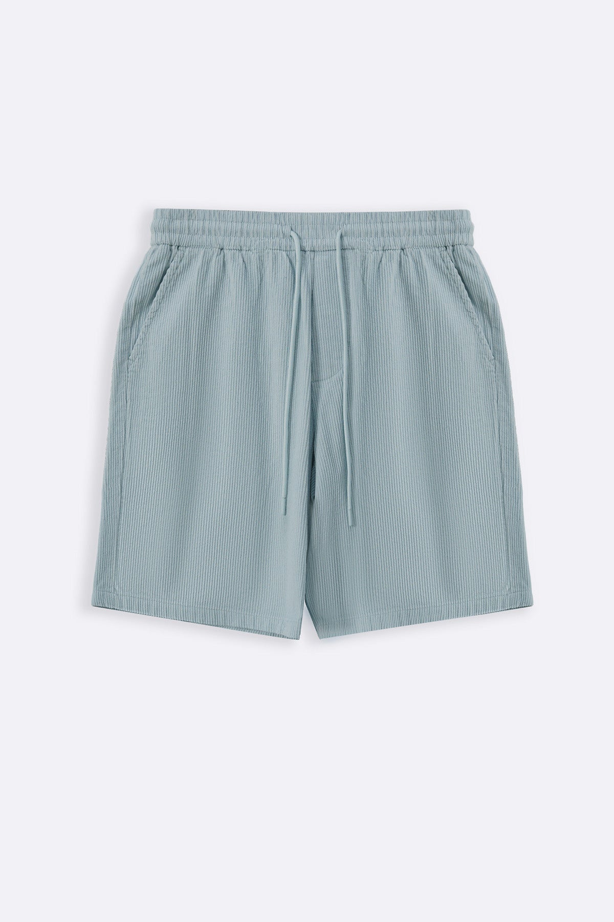 SKY BLUE CORDUROY COTTON SHORTS