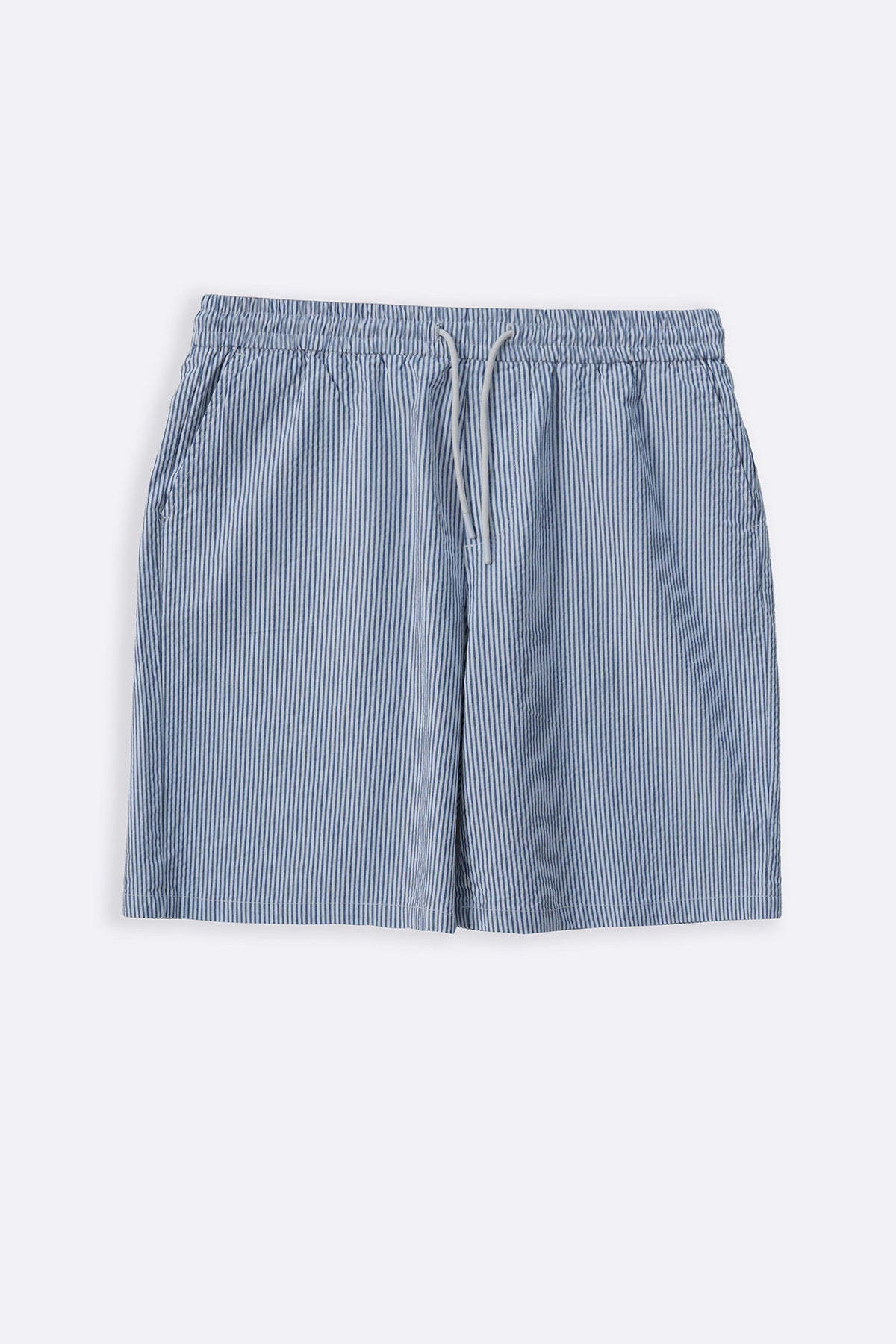 BLUE SEERSUCKER SHORTS
