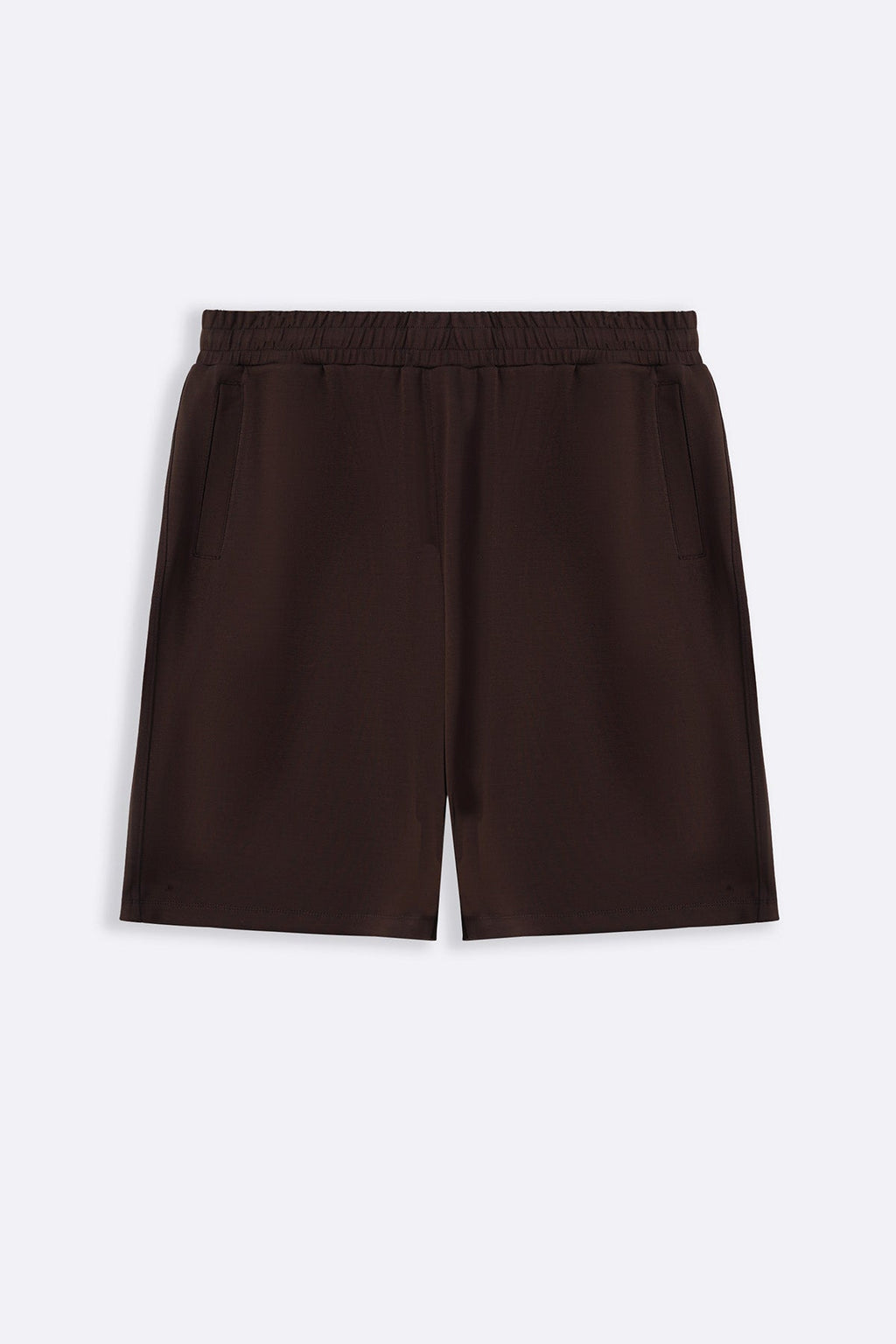 BROWN SOFT WIDE-LEG SHORTS