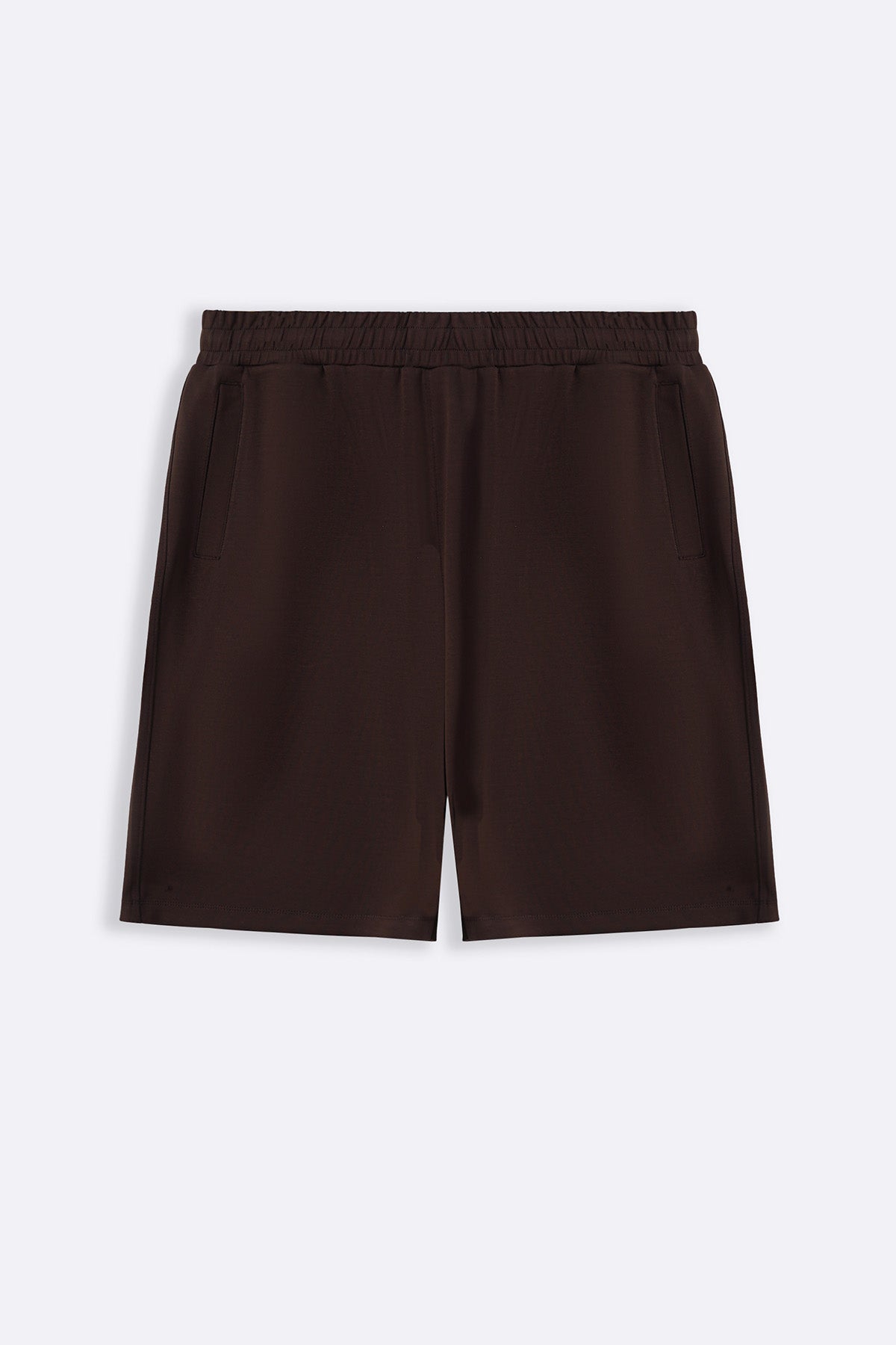 BROWN SOFT WIDE-LEG SHORTS