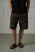 COFFEE CAMO TEXTURED SHORTS