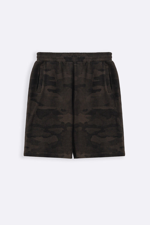 COFFEE CAMO TEXTURED SHORTS