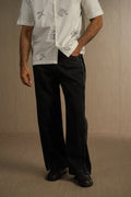 WASHED BLACKED WIDE COTTON JEANS